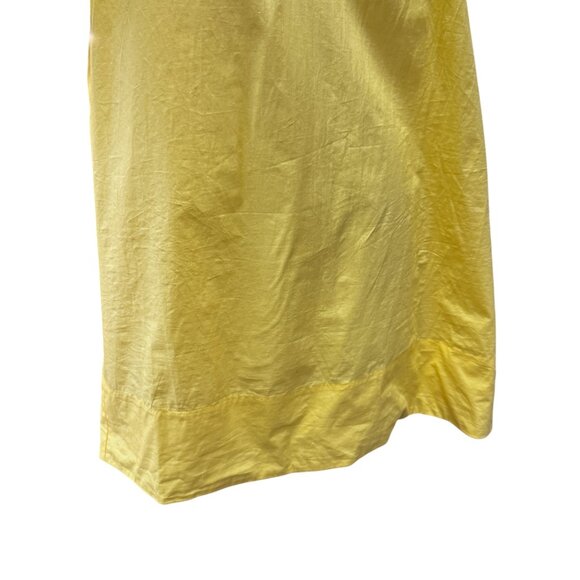 J.Crew Short-Sleeve Mini Shirt Dress Cotton Poplin Yellow S - Picture 3 of 6